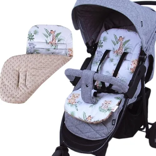 BabyLux SITZAUFLAGE für Kinderwagen - Beidseitig nutzbar, stylisch & komfortabel - Vielseitige Kinderwagenauflage für alle Jahreszeiten. Sie bietet optimalen Komfort, schützt vor Schmutz und sorgt für eine angenehme Temperatur. Einfach in der Waschmaschine zu reinigen und passend für die meisten Modelle.