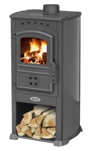 EEK A Kaminofen Anthrazit 7,2 kW - Stilvoll heizen mit Dauerbrandofen - Kaminöfen: Eleganter Holzofen für effizientes Heizen ohne Strom. Mit Sichtfenster, einfacher Luftzugsteuerung und hoher Energieeffizienzklasse A.