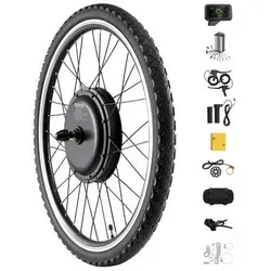 VEVOR Elektro-Fahrrad Kit 1000W Motor - E-Scooter Umbausatz mit 1000W Motor für hohe Geschwindigkeiten bis 32,3 MPH und über 80% Energieeffizienz – ideal für schnelle und umweltfreundliche Mobilität.