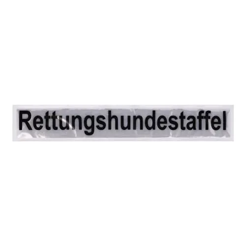 RescPol Rückenschild Rettungshundestaffel - 30 x 5cm - weiß