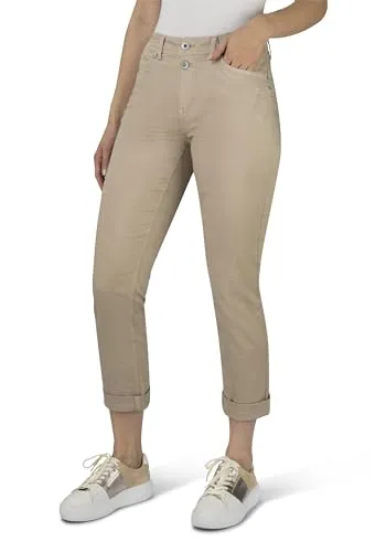 STOOKER Women Denim Davos Boyfriend Straight Fit Jeans - Moderne Boyfriend Jeans in Simply Taupe, bietet hohen Tragekomfort und lässigen Style für jede Gelegenheit.