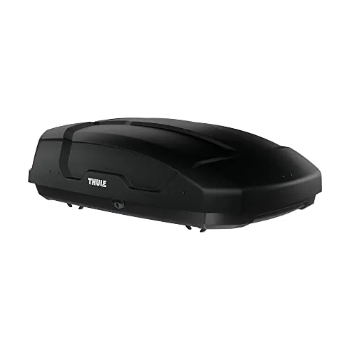 Thule Dachbox Force XT Auto Schwarz Matt - Gepäckträger mit 300 Litern Volumen, beidseitig öffnend und einfach zu installieren – ideal für Reisen und Camping.