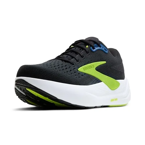 Brooks Ghost Max 3 Herren Laufschuh - Black/Navy/Acid Lime - Laufschuhe mit hervorragender Dämpfung und Komfort, ideal für lange Strecken und Läufer, die Unterstützung suchen.