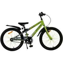 Volare Rocky Kinderfahrrad für Jungen - 20 Zoll in Grün - Jugend- & Kinderfahrräder mit verstellbarem Sattel, Rücktritt- und Handbremse sowie Sicherheitsreflektoren für sorgenfreies Fahren bei Tag und Nacht.