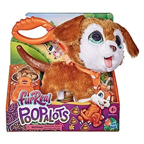 Hasbro E89455X3 FurReal Poopalots Große Racker - Interaktives Spielzeugtier - Elektronische Haustiere, niedliches Hündchen zum Füttern und Gassi führen, inklusive Häufchenschnapper für zusätzlichen Spielspaß.