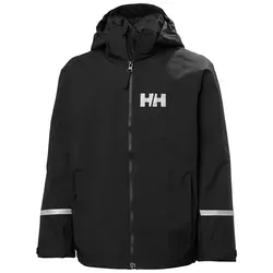 Helly Hansen Kinder Regenjacke "Shelter" Schwarz Größe 140 - Wasserdichte und atmungsaktive Helly Hansen Regenjacke "Shelter" in Schwarz für Kinder. Ideal für Outdoor-Aktivitäten, mit verstellbaren Ärmelabschlüssen und zwei praktischen Reißverschlusstaschen.