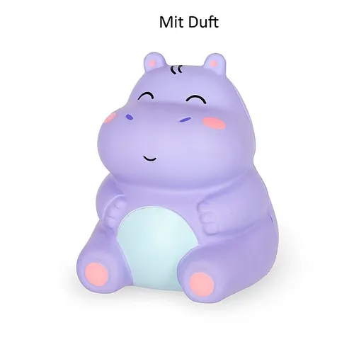 Legami Anti-Stress Toy Hippo - Knautsch Squishy Stress Less mit Erdbeerduft - Antistressbälle, entspannender Knautschball mit angenehmem Erdbeerduft für stressfreies Spielen und Wohlbefinden.