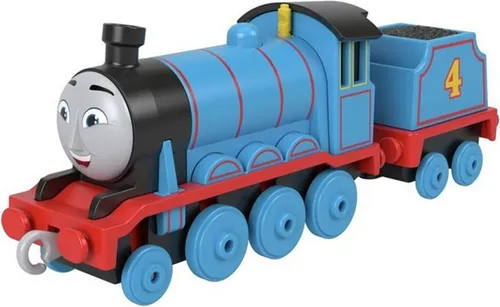 Fisher-Price Metall-Schublokomotive Gordon - Holzeisenbahn mit robustem Metall-Design, fördert die Kreativität und motorischen Fähigkeiten von Kleinkindern.