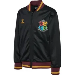 Hummel hmlHARRY POTTER ZIP JACKET - Stylische Jacke mit Reißverschluss für Fans der Zauberei, aus hochwertigem Baumwoll-Polyester-Mix, ideal für Freizeit und Sport. Mit Hogwarts-Emblem und Gryffindor-Farben ein echter Hingucker!