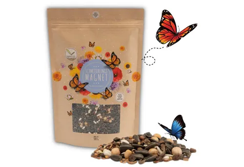 HappySeed Blumensamen Schmetterlingswiese 0.5 kg - Bunte Blühmischung für eine farbenfrohe Wiese, ideal für Bienen und Schmetterlinge. Für eine blühende Fläche von bis zu 250 m² im Sommer.