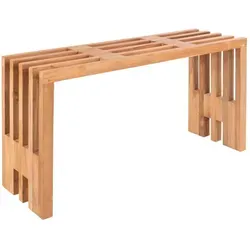 House Nordic Bank Benidorm Teak Holz 90 cm Gartenbank - Kleine, elegante Teakholzbank mit 90 cm Länge. Ideal für Garten oder Balkon, robust und wetterfest.