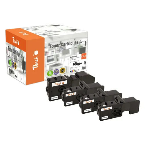 Peach kompatibilní Toner Kyocera TK-5240 MultiPack - Toner-Set für Kyocera Drucker mit hoher Seitenleistung: 1x4000 & 3x3000 Seiten, ideal für professionelle Druckqualität und Kostenersparnis.