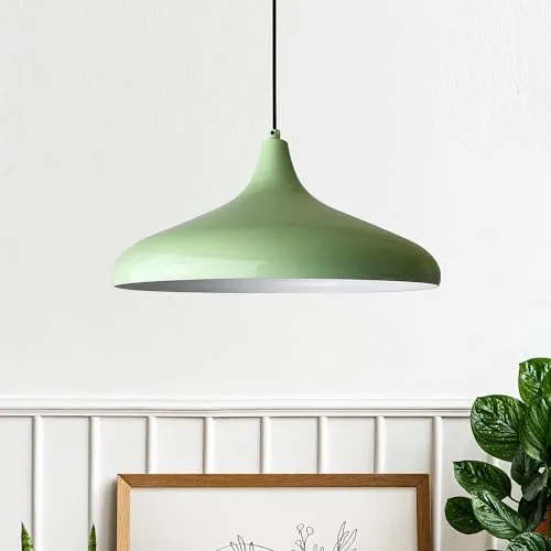 bamyum Champion Küchenlampe Hängend Minzgrün Ø35cm - Skandinavische Pendelleuchte im Retro-Design, ideal für Küche und Wohnzimmer. Mit dimmbarer E27-Fassung für individuelle Lichtstärke und einfacher Montage.