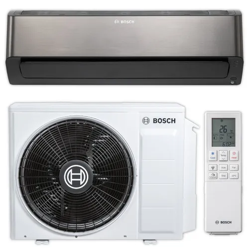 Bosch CLC8001i-Set 25ET Klimagerät - Klimaanlage mit Kühl- und Heizfunktion, intelligenter Bewegungssensor und Coanda Effekt für optimale Luftverteilung, inklusive WLAN-Steuerung über HomeCom Easy App.