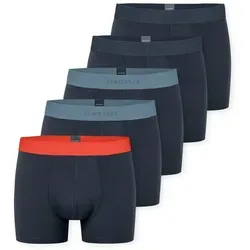 Schiesser Unterwäsche Boxershorts 95/5 Organic Cotton - 5er Pack dunkelblau - Laufunterwäsche aus 95% Bio-Baumwolle für höchsten Tragekomfort, elastisch und formstabil. Praktisches 5er-Pack mit modischen Bundvarianten in Dunkelblau und weiteren Farben.