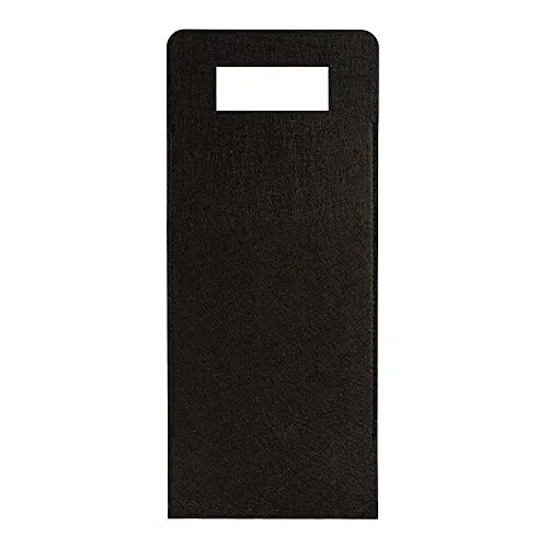 Ideen mit Herz Flaschentasche aus Filz | Geschenktasche für Flaschen | 17cm x 40cm | mit Tragehenkel | schwarz