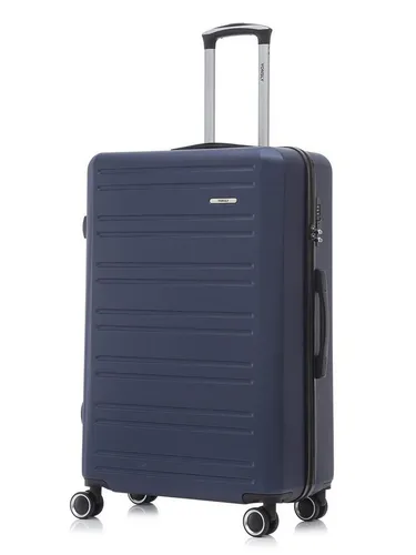 YONSLY Koffer Suitcase XL Dunkelblau mit 360° Rollen - Robuster Hartschalenreisekoffer mit durchdachtem Design und leichtgängigen 360°-Doppelrollen für mühelose Mobilität. Integriertes Sicherheitsschloss für sorgenfreies Reisen.