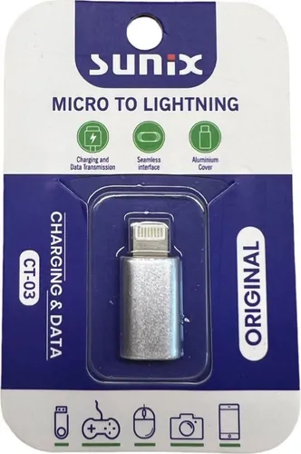 Adapter Micro-USB Buchse auf iPhone wandelt Micro-USB zu iPhone kompatibel mit Smartphone Silber