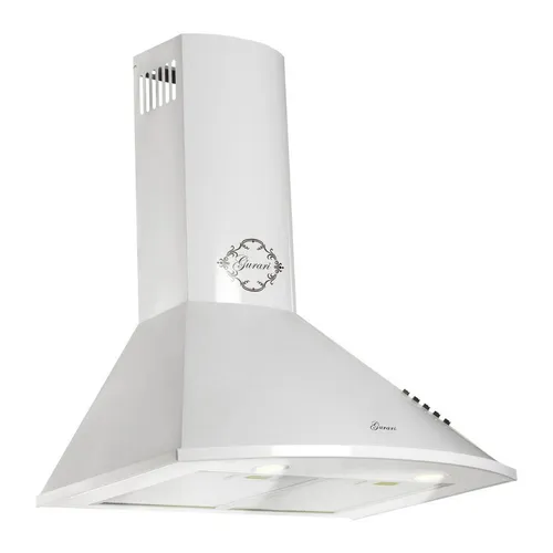 GURARI Wandhaube GCH C 046 WH 6+Umluft - Dunstabzugshaube 60 cm, elegante weiße Designhaube mit 1000m³/h Leistung und spülmaschinenfestem Fettfilter für einfache Reinigung.