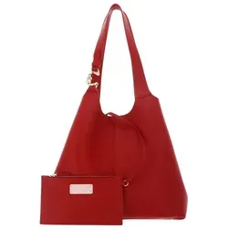 COCCINELLE Schultertasche Shopper (Set, 2-tlg) aus echtem Rindsleder in Rot - Elegante 2-tlg. Schultertasche aus hochwertigem Rindsleder, ideal für den täglichen Gebrauch. Mit praktischem Magnetverschluss und zwei Henkel für optimalen Tragekomfort.