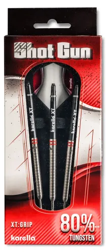 Karella Shotgun 80% Tungsten Softdart, 20g, für elektronische Dartscheibe, 2BA Gewinde, 3 Dartpfeile mit Kunststoffspitze, Dartautomat, Wolfram, Profidart mit Flight und Shaft