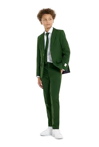 Teen Glorious Green Anzug für Jugendliche - Stylischer Look in Grün - Moderner Anzug für Jugendliche in leuchtendem Grün, ideal für jeden Anlass. Aus 100% Polyester gefertigt, bietet er hohen Tragekomfort und eine perfekte Passform.