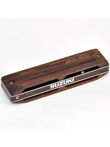 Suzuki Diatonic Harmonica PURE HARP - Mundharmonika mit Holzgehäuse aus Hawaiian Koa für einen warmen Klang, ideal für Liebhaber des authentischen Harmonika-Sounds.