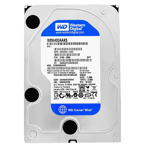 Western Digital 640GB WD6400AAKS 16Mb Cache 7200Rpm Sata II 3,5" Zoll