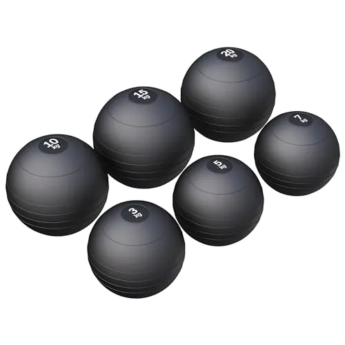 GORILLA SPORTS® Slamball-Set Gummi Schwarz 60 kg – 6 Medizinbälle für effektives Training - Entdecken Sie das GORILLA SPORTS Slamball-Set mit 6 Bällen von 3-20 kg für ein vielseitiges Ganzkörpertraining. Ideal für Fitnessstudios und Zuhause – perfekt für abwechslungsreiche Übungen und effektives Krafttraining.