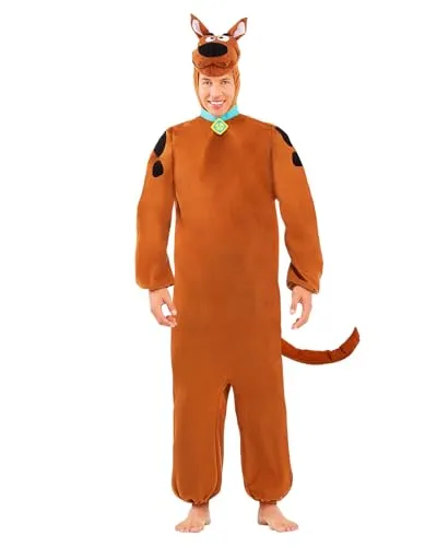Funidelia Scooby Doo Kostüm für Herren und Damen - Kostüm-Outfits für Erwachsene, offizielles Scooby Doo Kostüm aus 100% Polyester, ideal für Karneval, Halloween und Kostümpartys – werde zur Hauptfigur deiner Lieblingszeichentrickserie!