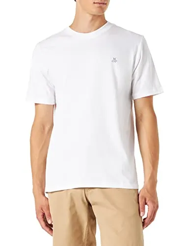 Marc O'Polo Herren T-Shirt B21222051068, Weiß New, M - T-Shirts für Herren – Modisches, figurbetontes Shirt aus 100% Bio-Baumwolle, ideal für höchsten Tragekomfort und vielseitige Kombinationen.