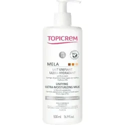 TOPICREM Mela Unifying Lightening Ultra-Moisturizing Milk 500 ml - Bodycremes für intensive Feuchtigkeit, schützt die Haut mit langanhaltender Wirkung und einfacher Anwendung, dermatologisch getestet.