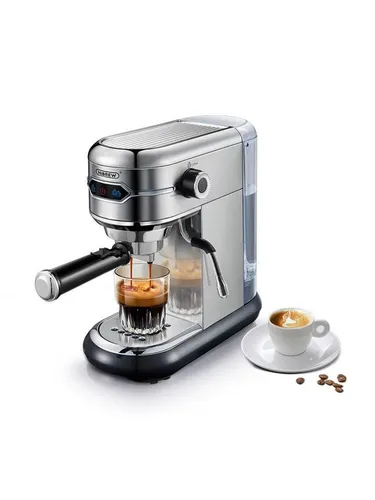 HiBREW Espressomaschine 19 Bar - Siebträgermaschine mit 19 Bar Pumpendruck, ideal für perfekten Espresso. Dual Use für ESE Pods und gemahlenen Kaffee, schnelle Aufwärmzeit von 25 Sekunden.