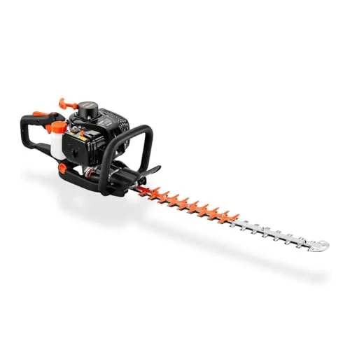 FUXTEC Benzin-Heckenschere FX-MH123ECO - Heckenscheren mit 25,4 cm³ 2-Takt-Motor, 560 mm Schnittlänge und ergonomischem Design für komfortables Arbeiten ohne Ermüdung. Ideal für präzise Schnitte und lange Laufzeiten dank 650 ml Tank.