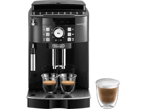 DELONGHI Magnifica S ECAM21.116.B - Kaffeevollautomat in Schwarz, 5 Kaffeespezialitäten und integrierte Milchaufschäumdüse für perfekten Kaffeegenuss