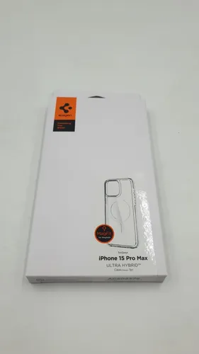 Spigen Ultra Hybrid MagSafe - iPhone 15 Pro Max Hülle - Handys Cover Cases mit integriertem MagSafe-Ring für müheloses kabelloses Laden, Hybriddesign für optimalen Schutz und präzise Aussparungen für schnellen Zugriff.