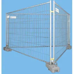 BAUZAUNWELT Dreieck - Set für Bannerwerbung - Komplettset für Bannerwerbung, 14 kg Bauzaun mit Betonstein und Aushebesicherungen - ideal für sicheren Stand und effektive Werbung