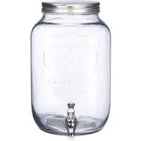 Getränkespender 8 l - Spülmaschinenfester Limonadenspender - Gläser & Glaswaren - Ideal für Partys, mit 8 l Kapazität und spülmaschinenfestem Design für einfachen Gebrauch und Reinigung.