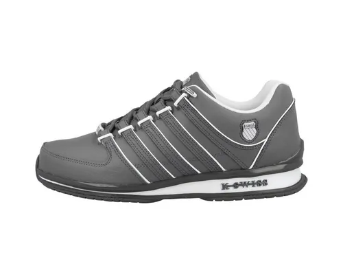 Rinzler Charcoal/White M - Modische Sneakers - Stylische Sneakers aus Leder mit textilgefüttertem Innenbereich. Ideal für den Alltag, mit flacher Sohle und komfortabler Passform. Perfekt für trendbewusste Looks.
