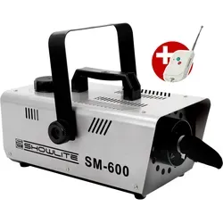 Showlite SM-600 Schneemaschine 600W mit Fernbedienung - Licht & Bühne - Perfekt für Bühnen, Discos oder Bars, mit 3,5 m Ausstoßweite und praktischer Funkfernbedienung für flexibles Schneevergnügen.