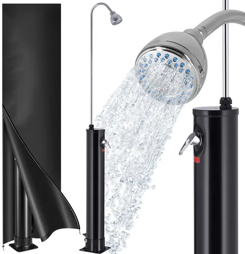 Monzana® Solardusche 18 Liter mit Schutzhaube - Brausen & Duschen: Umweltfreundliche Solardusche mit 18L Tank, die Wasser auf bis zu 60° erwärmt - ideal für Garten und Camping!