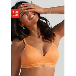 LASCANA Bralette-BH Freya ohne Bügel mit eingearbeitetem Push-up Kissen, bequemer BH orange 90