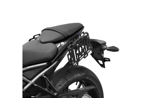 ZIEGER Gepäckträger für Suzuki GSX-8S – schwarz - Robuster Seitentaschenträger aus leichtem Aluminium, ideal für die sichere Befestigung von Gepäck und Zubehör.