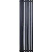 Paneel Heizkörper Vertikal Doppellagig Schwarz Matt 1800x472 - Heizkörper aus Stahl mit 1640W Heizleistung, elegantes Design in Schwarz Matt, ideal für effiziente Raumheizung und modernen Wohnstil.