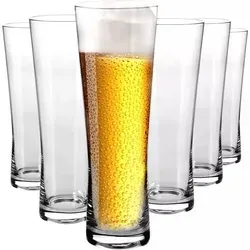 Krosno Mixology Gläser für Bier Sanduhr Weizen - 6er Set, 500 ml - Klassische Biergläser im eleganten Mixology-Design, ideal für jeden Bierliebhaber. Spülmaschinenfest und perfekt für gesellige Runden.