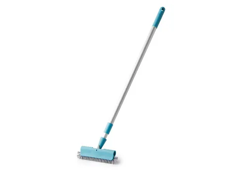 Betty Bossi Fugenbürste mit Teleskopstiel - Fugenbürste mit Teleskopstiel für müheloses Reinigen, ideal für schwer erreichbare Stellen, aus robustem Kunststoff in Blau.