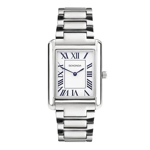 SEKONDA Clement Herren-Armbanduhr mit silberfarbener Gehäuse und weißem Zifferblatt - Elegante Sekonda Armbanduhr für Herren, ideal für den Alltag und besondere Anlässe, mit präziser Zeitmessung und stylishen Design.