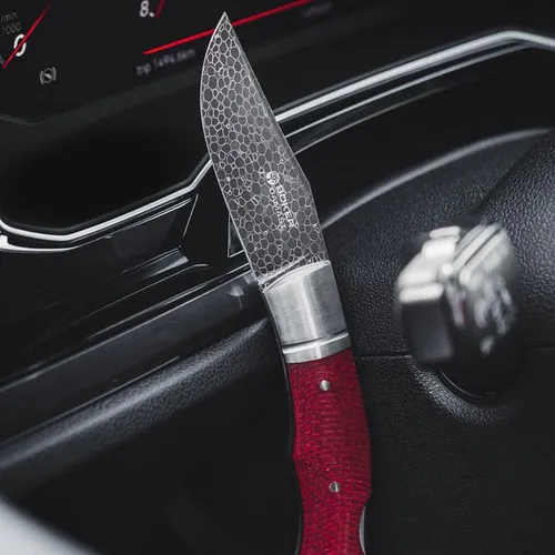Böker Manufaktur Solingen Boxer Damast Taschenmesser - Hochwertiges Küchenmesser aus Damaststahl, ideal für anspruchsvolle Köche und als Geschenkartikel für Feinschmecker.