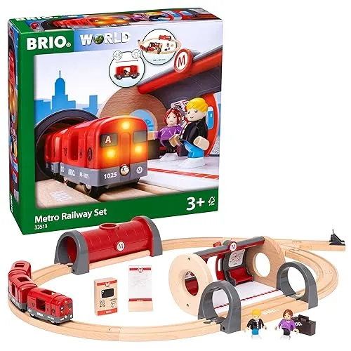 Brio Metro Bahn Set (33513) - Eisenbahnen, kreatives Spielzeug für endlosen Fahrspaß und fantasievolles Spielen