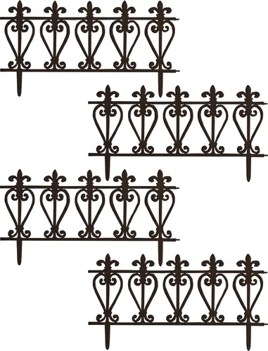 Zierzaun Ornament 4-teilig Nessa